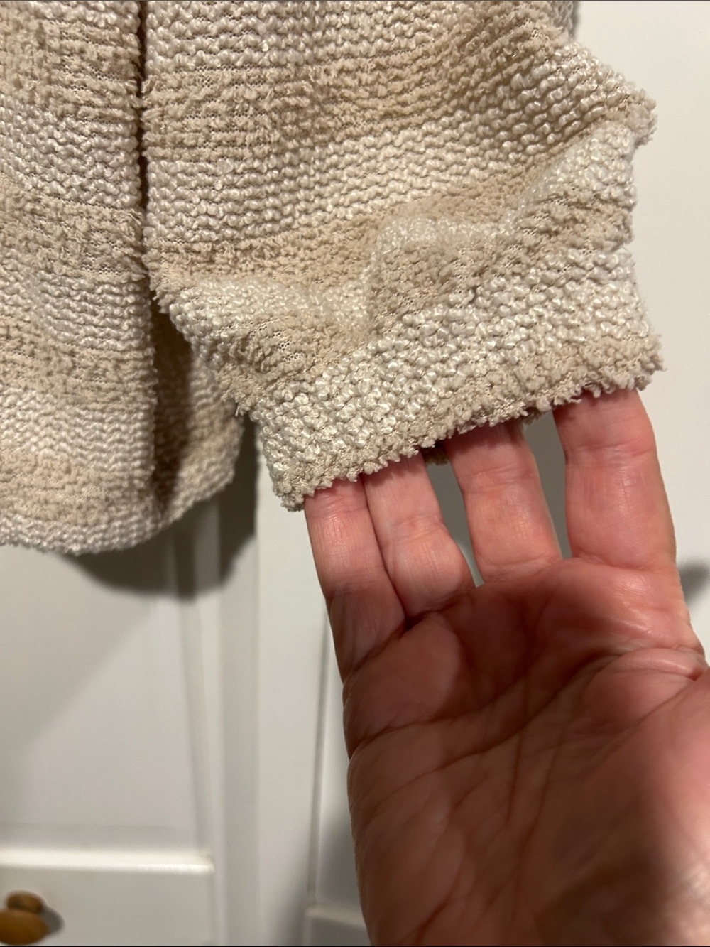 Ruby Rd. Cream Textured Shawl Collar Sweater - Picture 5 of 5